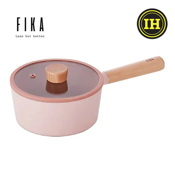 Neoflam FIKA 粉紅色18cm 單柄煲連玻璃蓋 EK-FI-S18P(IH)