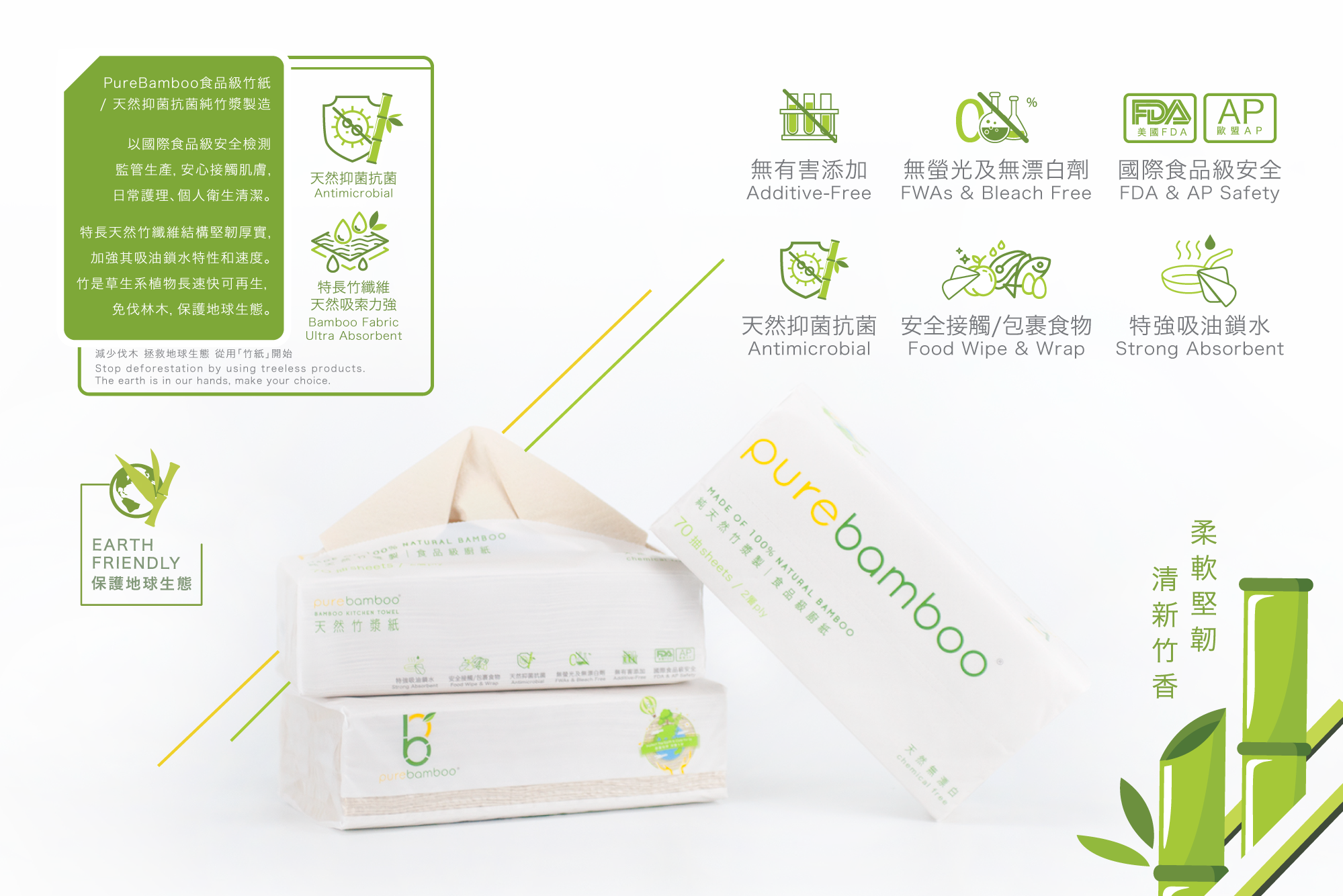 Pure Bamboo 天然竹纖維廚紙