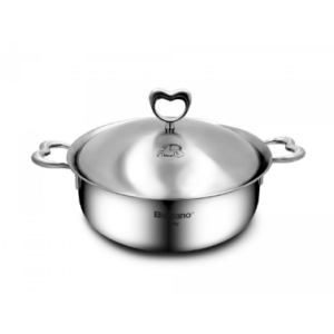 Balzano – 24CM Heart 多層復合鋼鋁鋼雙耳煲連蓋(3.5L)
