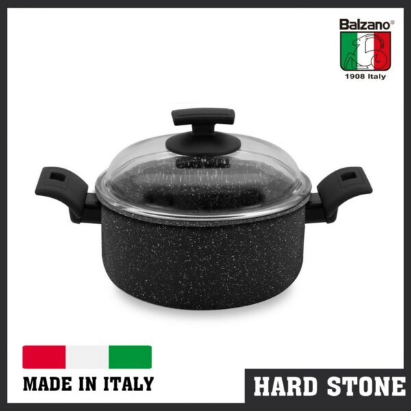 Balzano - 24cm Hard Stone 天然礦石不黏雙耳煲 6QT (IH)