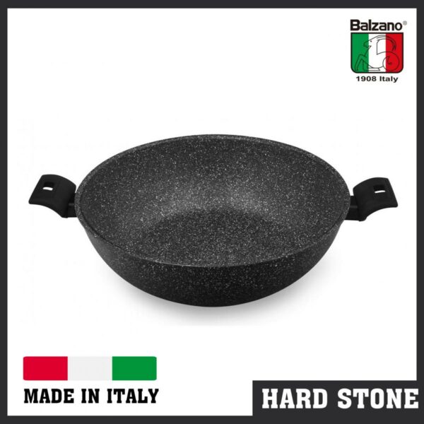 Balzano - 32cm Hard Stone 天然礦石不黏深煎雙耳炒鍋 (IH) 意大利製造