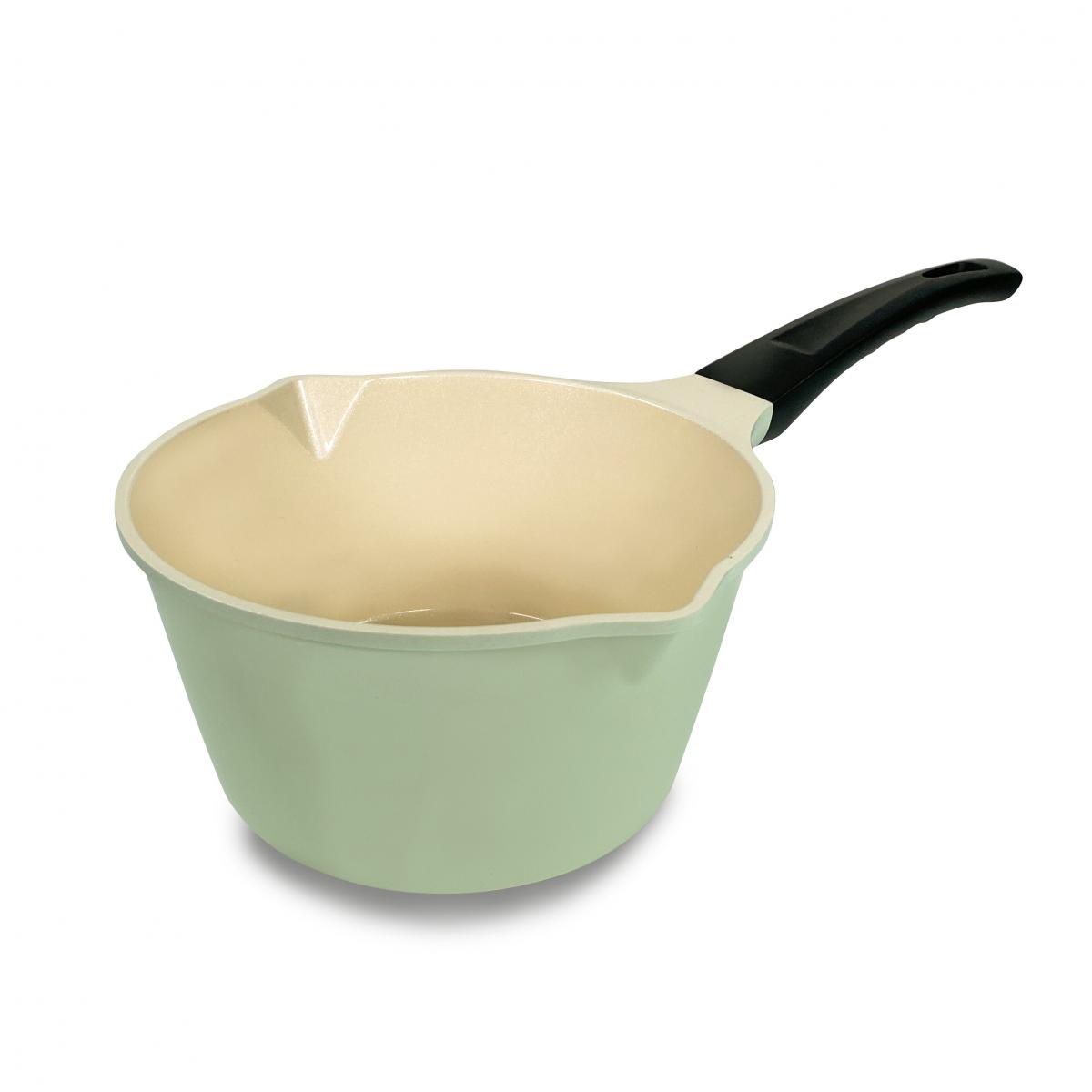 Balzano - 20 CM 鋼化陶瓷單柄牛奶煲連蓋(韓國製造)(綠色)