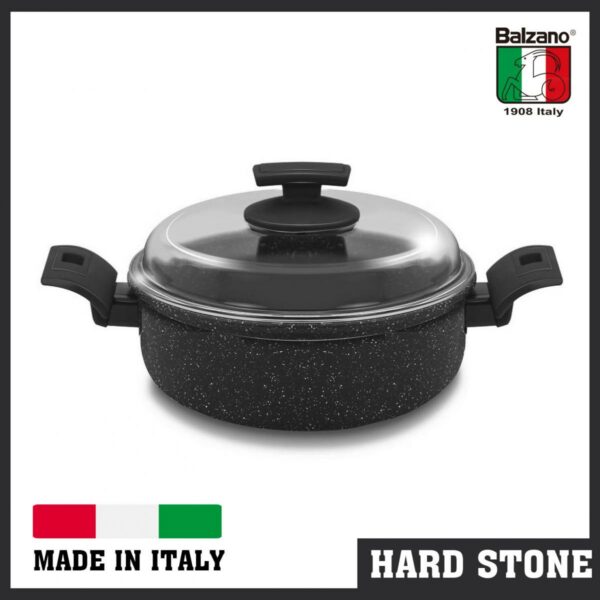 Balzano - 26CM Hard Stone天然礦石不黏雙耳煲 4.5QT (IH)