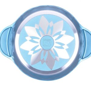 Balzano - Imagination 28CM 鑄鋁陶瓷雙耳煲連玻璃蓋（藍色）