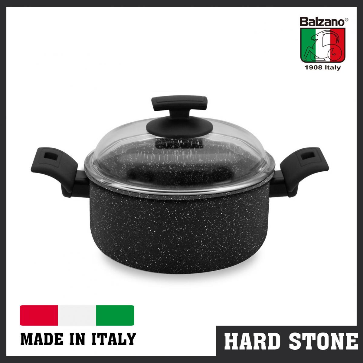 Balzano - 20CM Hard Stone 天然礦石不黏雙耳煲 3QT (IH)