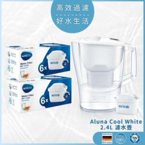 BRITA Aluna 濾水壺 water filter jugs 2.4L套裝｜一壺十三芯