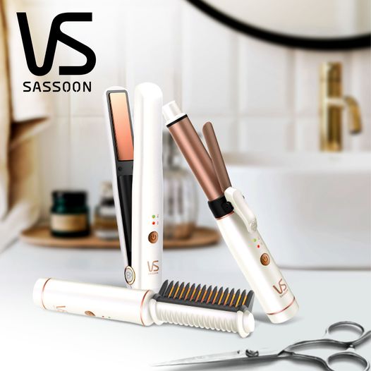 VIDAL SASSOON 沙宣 VSU0210WH 可充電便攜式電熱直髮梳 (白色)