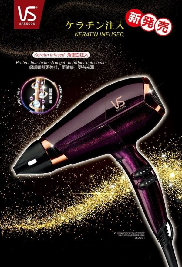 VIDAL SASSOON 沙宣VS5126H 2100瓦特負離子角質蛋白護髮風筒